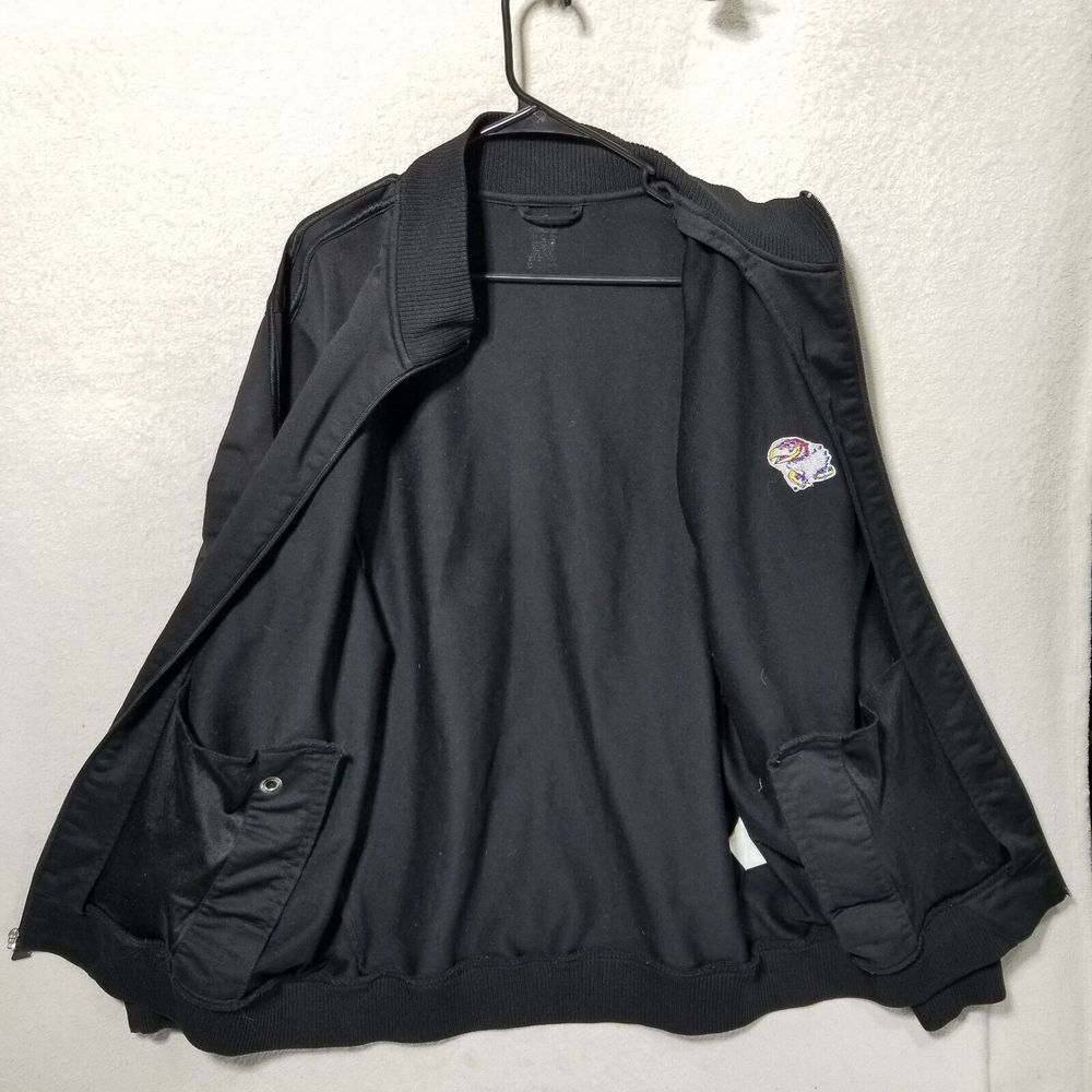Adidas Track Jacket Men XXL Black On Black Full Zip Kentucky University SEE MEAS - Picture 11 of 16